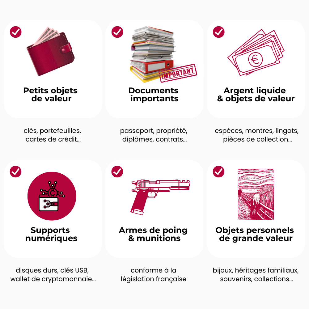 Coffre-fort DINAMI 600 Classe I – SUREAL2, idéal pour protéger bijoux, documents et objets de valeur à domicile à Dijon et Strasbourg